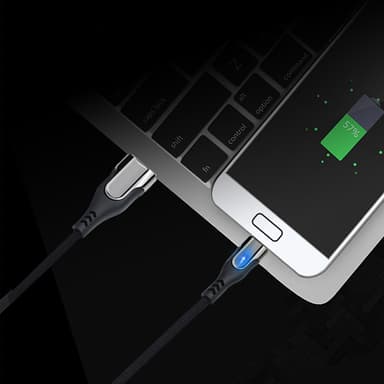 USB-C snabbladdningskabel 1.2 meter Svart