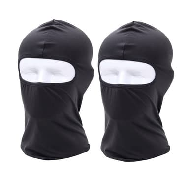 Balaklava / skidmask / MC-huva Svart 2-pack M