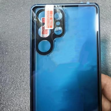 Dubbelsidigt spänne Anti-kikar telefonfodral med linsskydd för Samsung