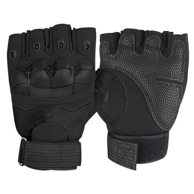 Halvfinger Outdoor Tactical Soft Shell Handskar Svart L