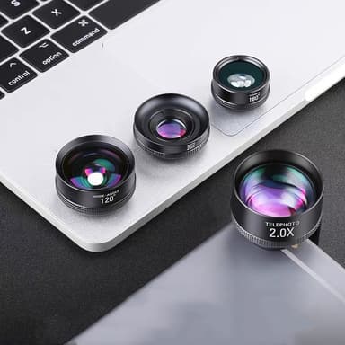 20X Makroobjektiv / 180° Fisheye-Objektiv / 120° Vidvinkelobjektiv / 2