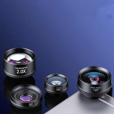 20X Makroobjektiv / 180° Fisheye-Objektiv / 120° Vidvinkelobjektiv / 2