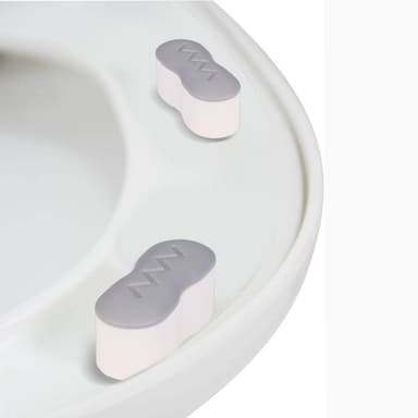 Runda toalettsitshöjningsdynor 4-pack set Grå