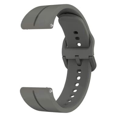Klockarmband silikon Mörkgrå 20 mm