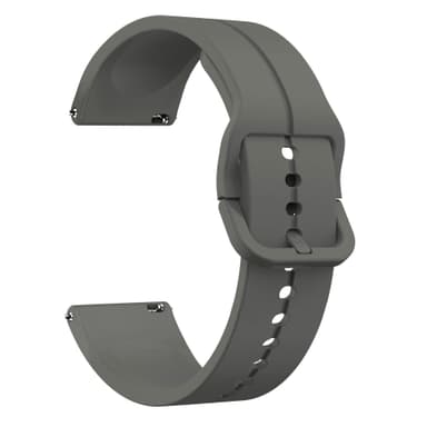 Klockarmband silikon Mörkgrå 20 mm