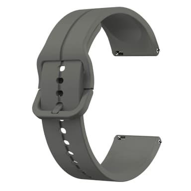 Klockarmband silikon Mörkgrå 20 mm