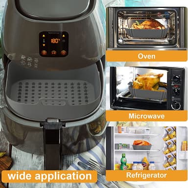 Silikonskål för Air Fryer Grå 20 cm
