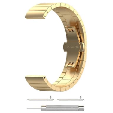 Klockarmband i rostfritt stål Guld 22 mm