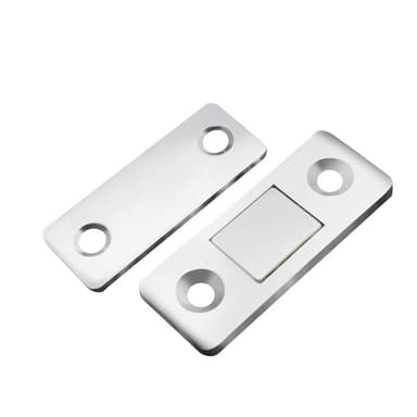 Magnetlås / osynliga magnetiska dörrlås Rostfritt stål 2-pack Silver