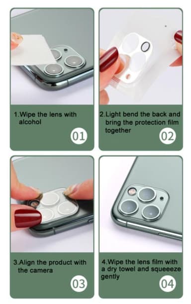 Linsskydd för iPhone 11 kamera Härdat glas 2-pack