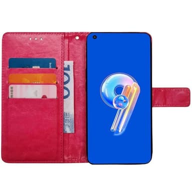 Mobilplånbok 3-kort Asus Zenfone 9 - Röd