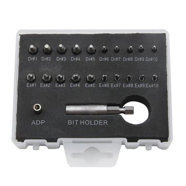 22 stycken Easy Out Striped Screw Extractor Kit