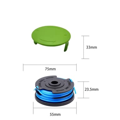 Trimmerspole för Greenworks G40LT/G40LTK2/G40LTK2x/2101507/2101507UA F