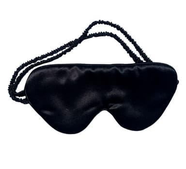 100 % Mulberry Silk Sleep Mask Ögonmask Svart