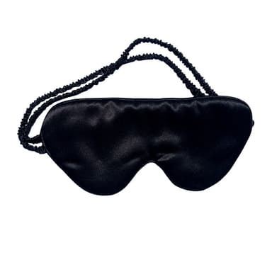 100 % Mulberry Silk Sleep Mask Ögonmask Svart