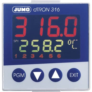 Jumo dTRON 316 PID Termostat Pt100, Pt500, Pt1000,
