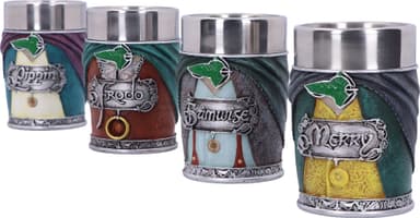 Nemesis Now Lord of the Rings shotglas (Sam, Frodo, Pippin, Merry)