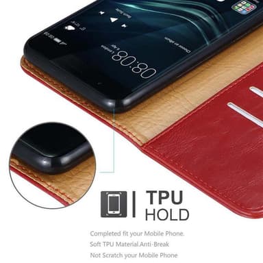 Huawei P9 PLUS Plånboksfodral Skal (Röd)