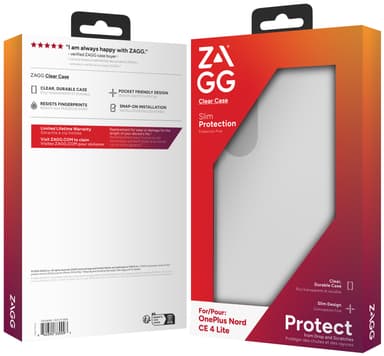 Zagg OnePlus Nord CE 4 Lite genomskinligt fodral