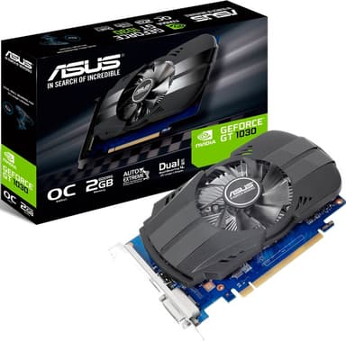 ASUS GeForce GT 1030 OC graphics card (2GB GDDR5)