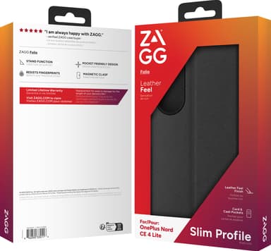 Zagg OnePlus Nord CE 4 Lite plånboksfodral (svart)