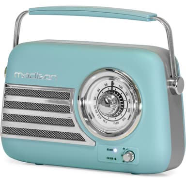 Madison Retro Radio med Bluetooth och FM (mattblå)