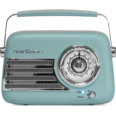 Madison Retro Radio med Bluetooth och FM (mattblå)
