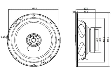 BLAUPUNKT ICx 662 2-vägs bilhögtalare (17 cm, 6,5"")