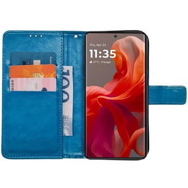 Plånboksfodral 3-kort Motorola Moto G85 - Ljusblå