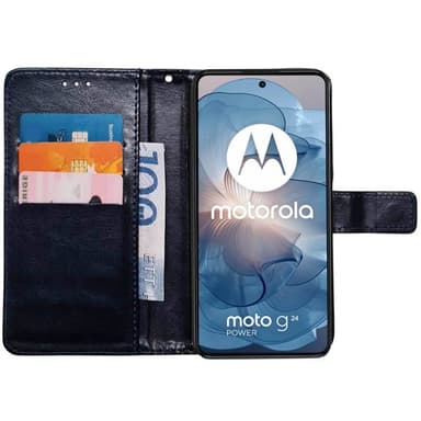 Plånboksfodral 3-kort Motorola Moto G24 - Mörkblå