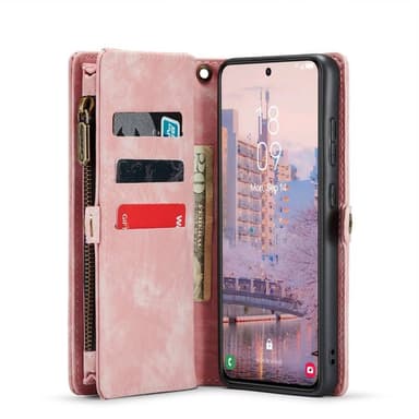 CaseMe mobilfodral 008 8-kort Samsung Galaxy S24 FE - Rosa