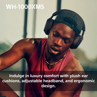 Sony WH-1000XM5 trådlösa around-ear hörlurar (midnattsblå)