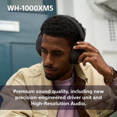 Sony WH-1000XM5 trådlösa around-ear hörlurar (midnattsblå)