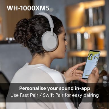 Sony WH-1000XM5 trådlösa around-ear hörlurar (midnattsblå)