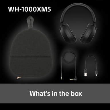 Sony WH-1000XM5 trådlösa around-ear hörlurar (svarta)