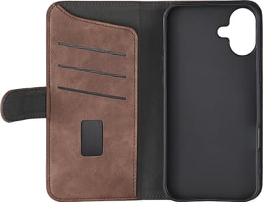 Gear iPhone 16 Plus plånboksfodral (brunt)