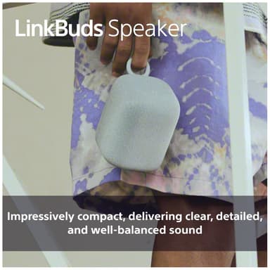 Sony LinkBuds trådlös bärbar högtalare (ljusgrå)