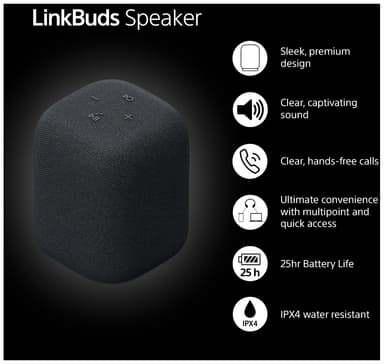 Sony LinkBuds trådlös bärbar högtalare (svart)
