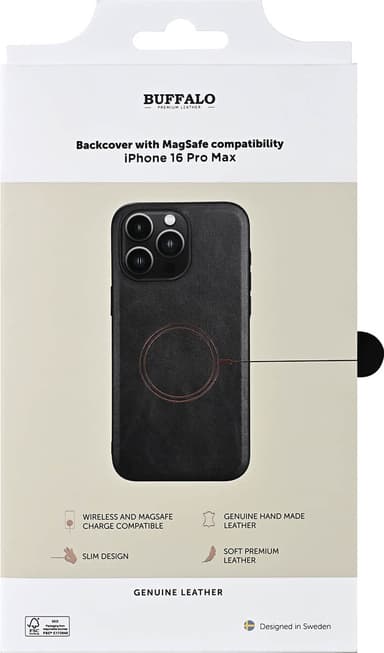 Buffalo MagSeries iPhone 16 Pro Max fodral (svart)
