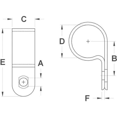 TRU COMPONENTS 1593063 TC-UC1203 Fästklämma skruv Vit 1