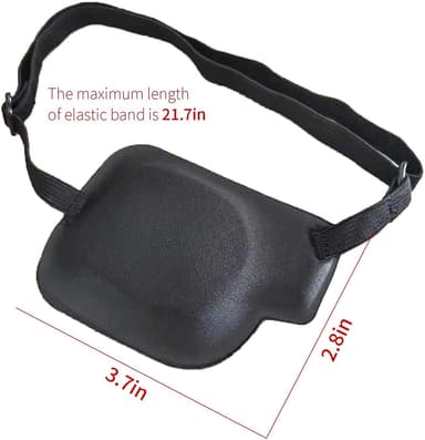 3D ögonmask för höger öga med justerbart spänne Svart