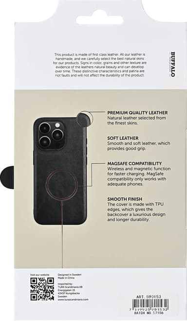 Buffalo MagSeries iPhone 16 Pro fodral (svart)