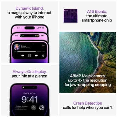 iPhone 14 Pro Max – 5G smartphone 128GB Deep Purple