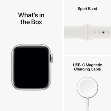 Apple Watch SE 2nd Gen 40 mm GPS (Silver Alu/White sport band)