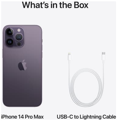 iPhone 14 Pro Max – 5G smartphone 128GB Deep Purple