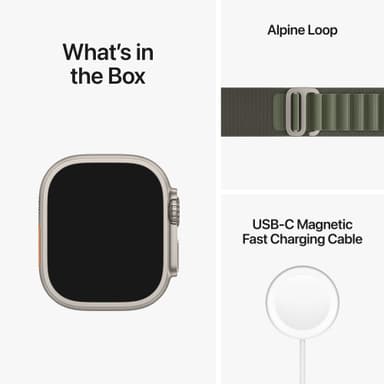 Apple Watch Ultra 49mm GPS+CEL Titanium M (Green / Alpine Loop)