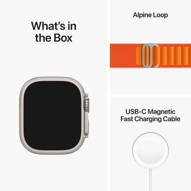 Apple Watch Ultra 49mm GPS+CEL Titanium L (Orange/Alpine Loop)