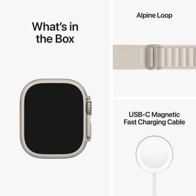 Apple Watch Ultra 49mm GPS+CEL Titanium M (Starlight/Alpine Loop)