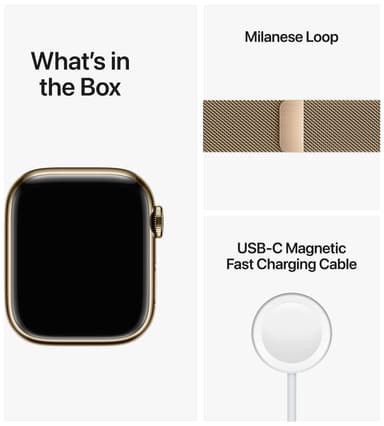 Apple Watch Series 8 41mm Cellular (gold stainless steel / gold milanese loop)