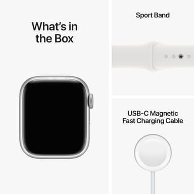 Apple Watch Series 8 41mm Cellular (silver alu. / white sport band)
